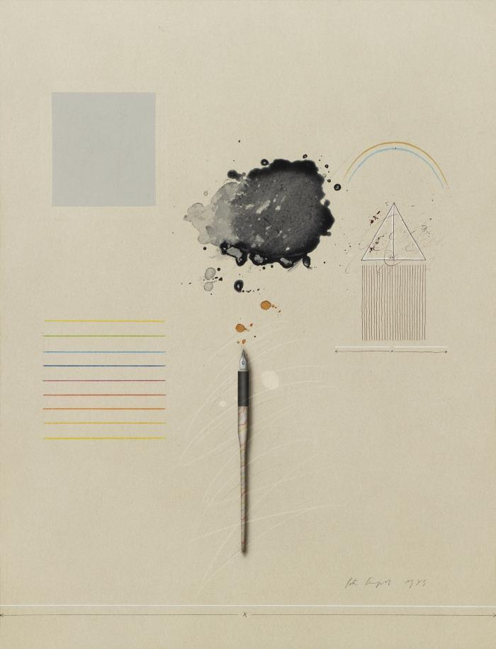 OHNE TITEL (FEDERHALTER MIT TINTENFLECK)