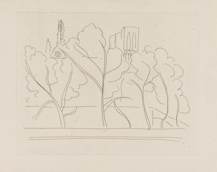 NOTRE-DAME À TRAVERS LES ARBRES
