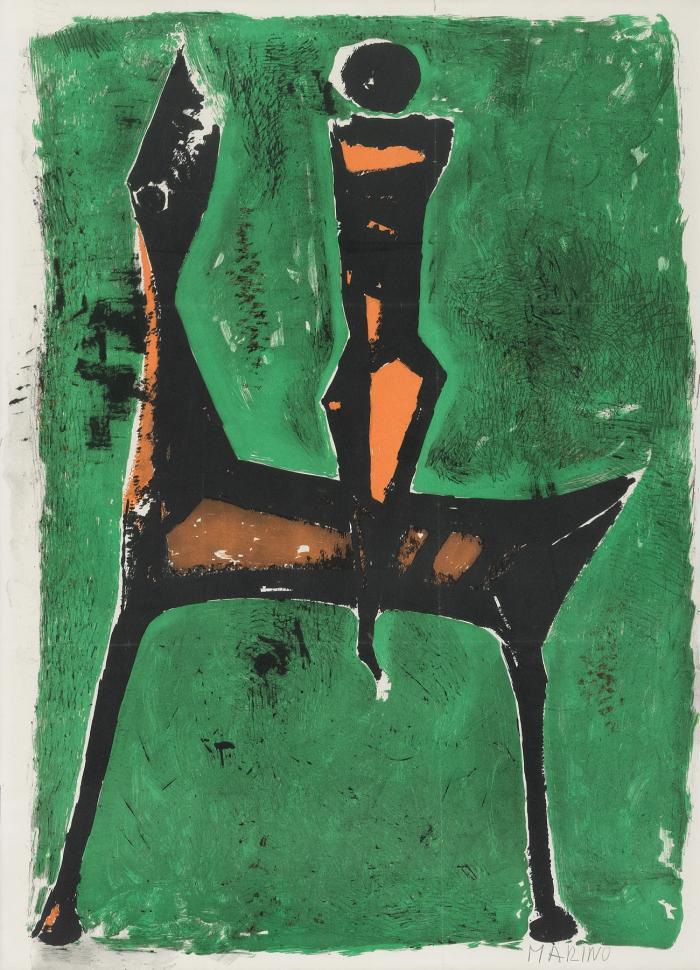 REITER, GRÜNER HINTERGRUND (CAVALIER FOND VERT)
