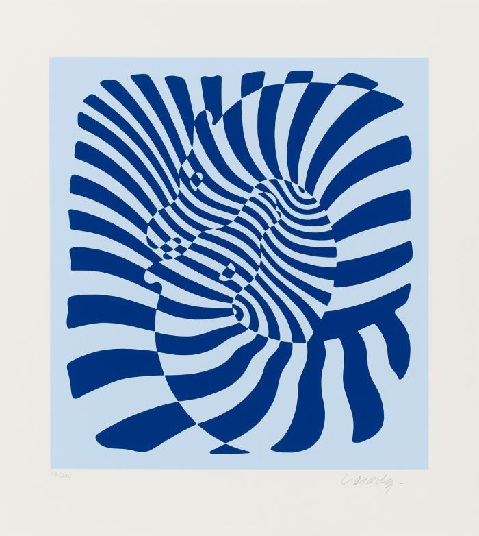 ZEBRA COUPLE (BLUE)