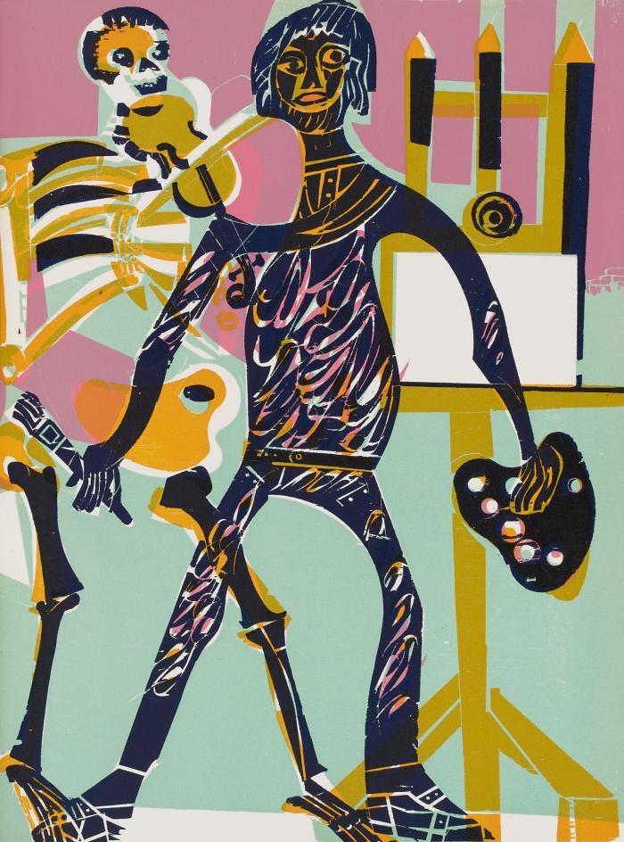 Der Totentanz von Basel mit den Dialogen des mittelalterlichen Wandbildes.