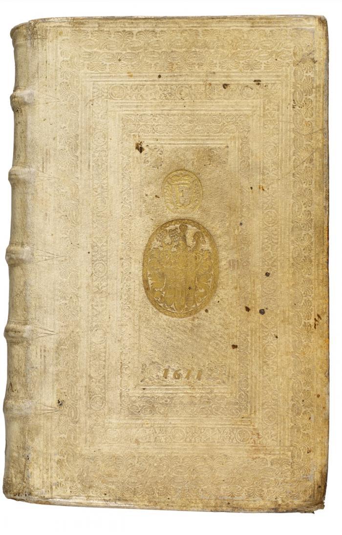Biblia, Das ist: Die gantze heilige Schrifft/  mit einer kurtzen/ aber doch gründtlichen Erklerung des Texts/ und Andeutung der fürnembsten Lehrpuncten. Also das der Text auß des Hocherleuchten Mannes, Doctor Martini Luthers Dolmetschung unverendert, mit etwas gröbrer Schrifft besonders getruckt: Die Erklerung aber desselben, mit kleinern Buchstaben darneben gesetzt: Unnd die Lehrpuncten in solchen zweyen Zeichen [ ] eingeschlossen worden. Erstlich in Latein, durch ... Lucam Osiandrum ... beschrieben. Anjetzo aber ... in die Teutsche Sprach, auff das trewlichst gebracht, und an Tag geben durch M. David Förter ... Bde 1, 2, 5-7, in 5 Bden.