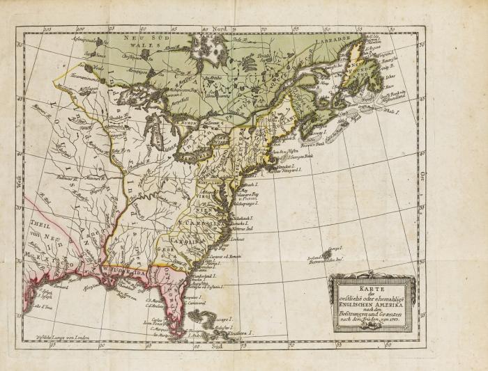 Nord-America nach den Friedensschlüssen vom Jahr 1783. Bde. I -II (von 3).