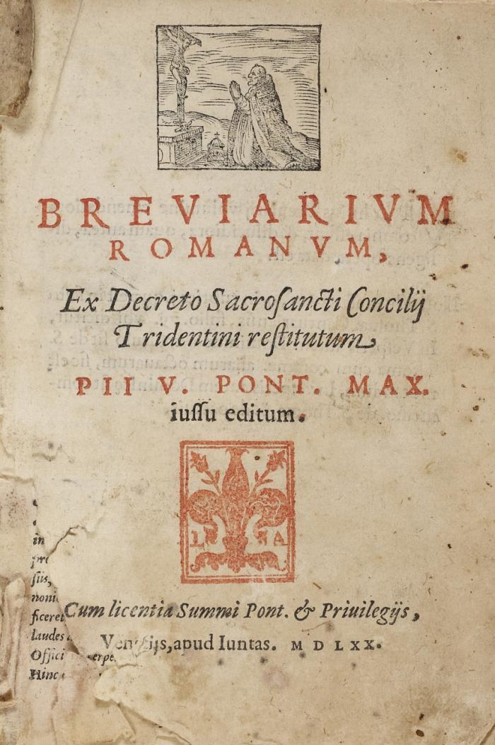 Breviarium Romanum, ... Pii V. Pont. Max. iussu editum.