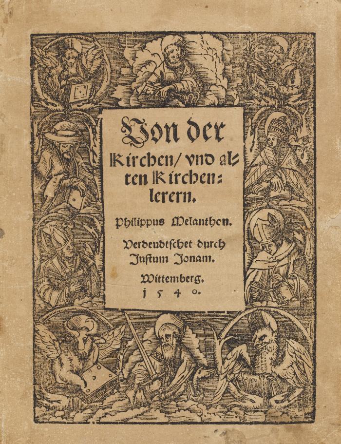 Von der Kirchen / und alten Kirchenlerern. Verdeudtschet durch Justum Jonam.