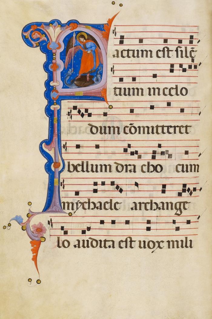 Antiphonar. Liturgische Handschrift auf Pergament, wohl Florenz oder Emiglia, 14. Jahrhundert.