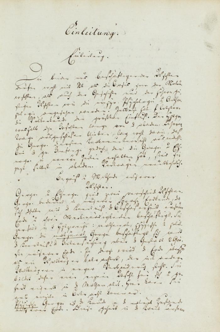 Geographie und Ethnographie.Vorlesungsmitschrift von fremder Hand. (Göttingen, um 1802).