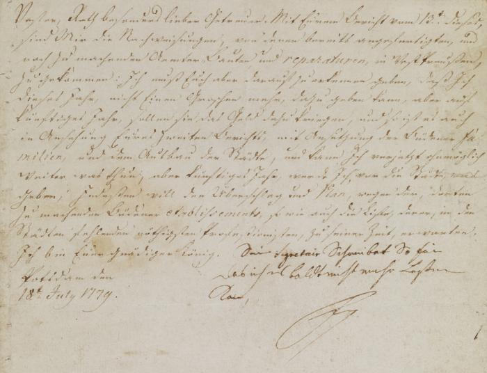 Brief m. e. Paraphe („Fch