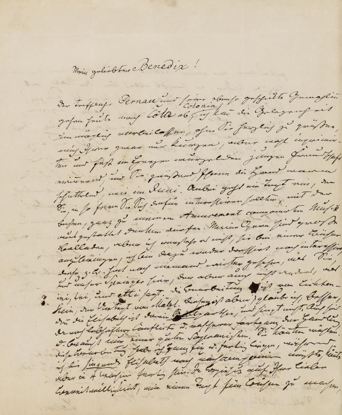 E. Brief m. U.; Stettin, d. 30.X.1847.