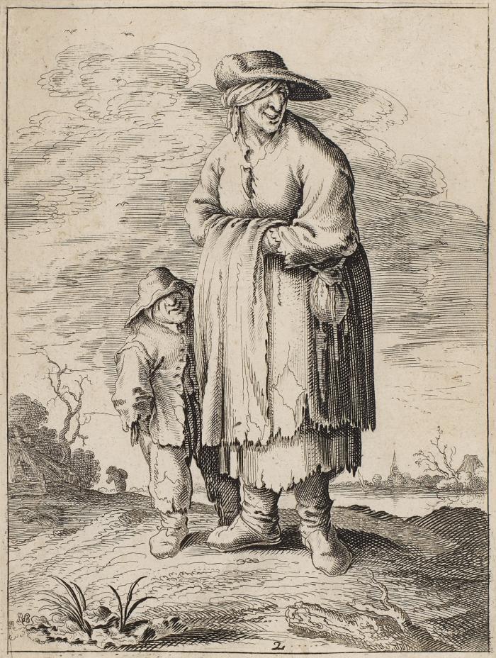 Bauernfrau mit Knaben.