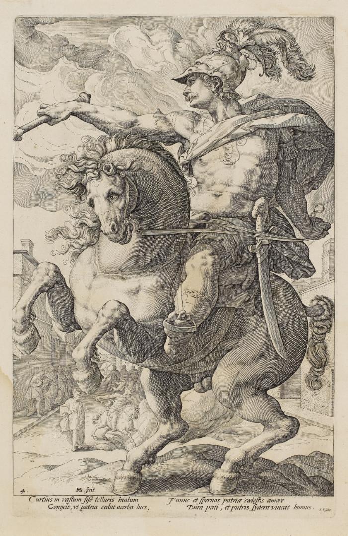 Marcus Curtius zu Pferde.