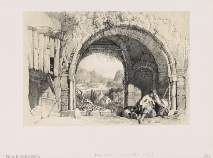 Deutschland / Belgien / Frankreich. - Sketches on the Moselle (Titelblatt) / Bielstien / Cochem / Lehmenhof / Nolenauter / Forts Constantine & Alexander commanding the Moselle & the Rhine / Roche Bayard on the Meuse / Dinant (2) / Cathedral and ancient gateway Huy, on the Meuse / Liege (2) / Namur / Givet and Charlemont.