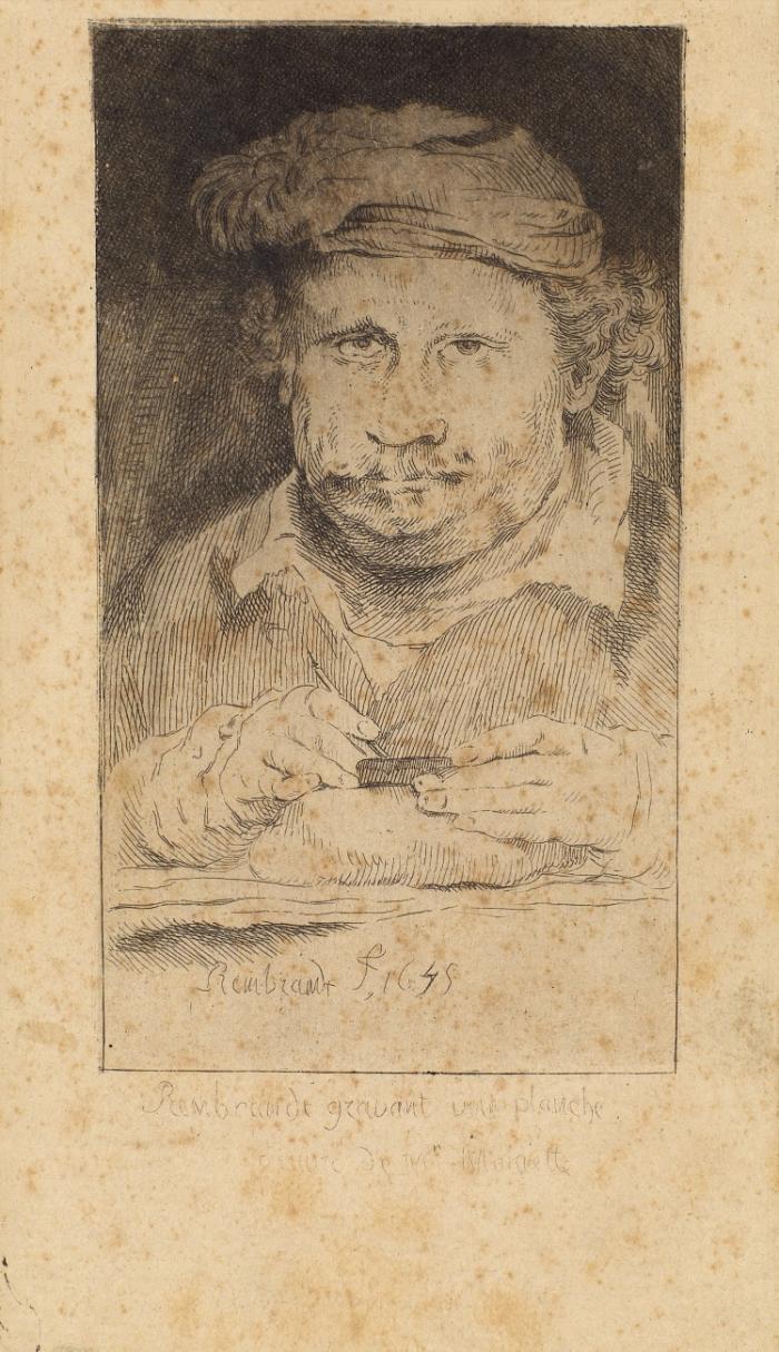 Rembrandt radierend.