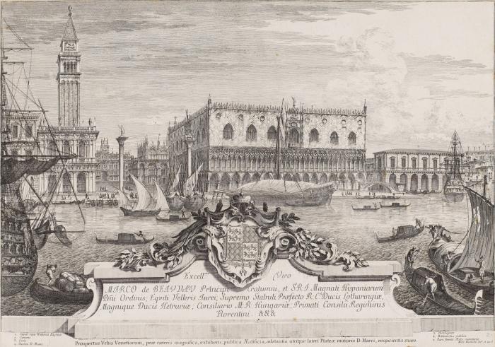 Prospectus Urbis Venetiarum, prae caeteris magnifica, exhibens publica Aedificia ...
