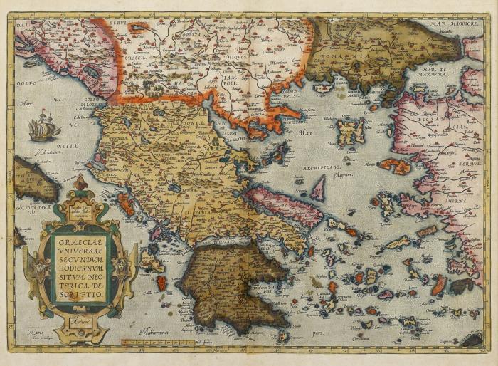Griechenland. - Graeciae Universae Secundum Hodiernum Situm Neoterica Descriptio.