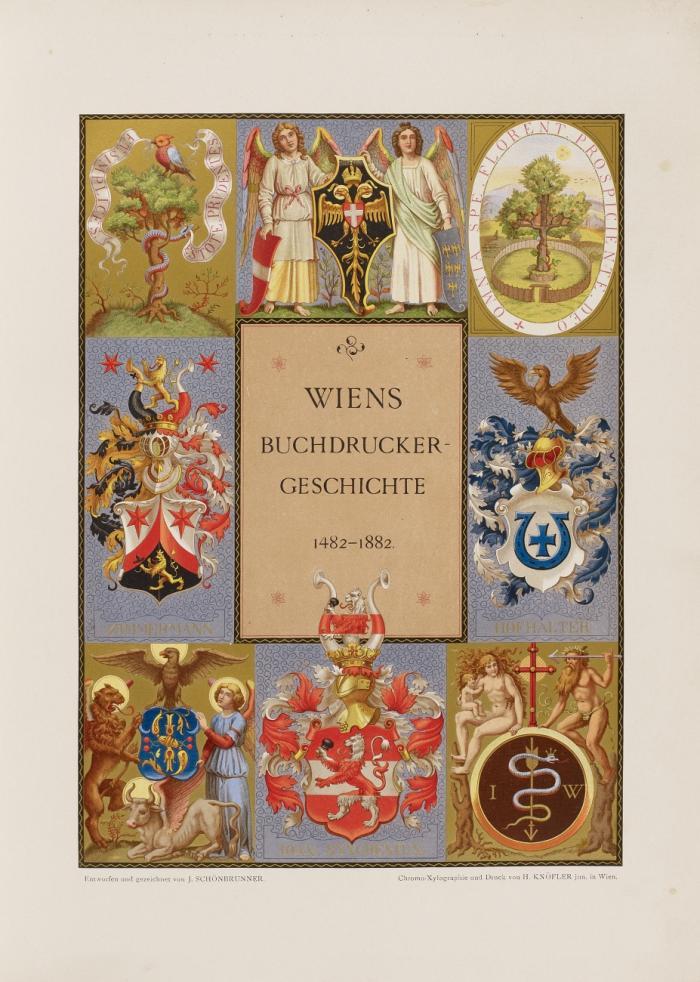 Wiens Buchrucker-Geschichte 1482-1882. 2 Bde.