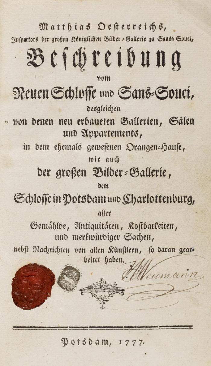 Sammelband von 4 Werken. Berlin und Potsdam 1770-77.