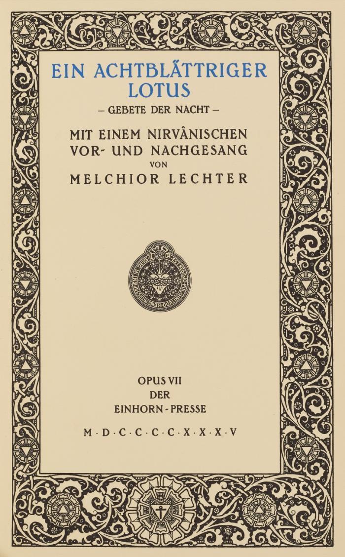 Ein achtblättriger Lotus. Gebete der Nacht.