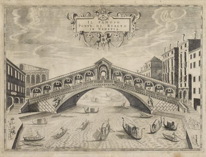Venedig. - Il famoso Ponte Rialto in Venetia.