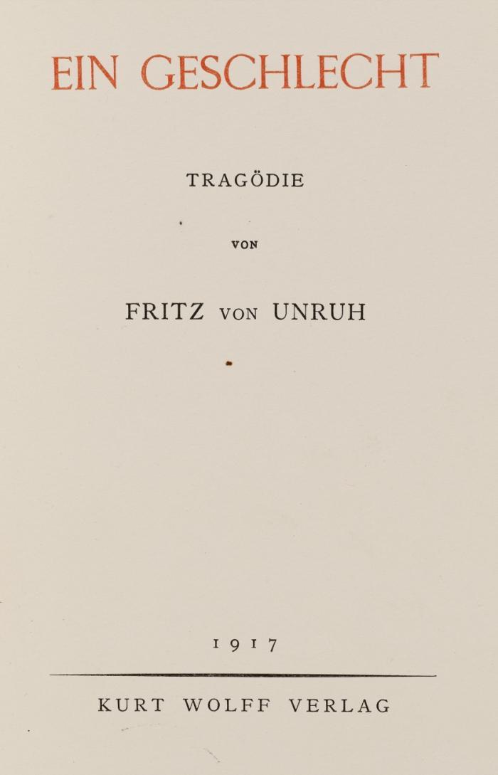 2 num. Werke VA.  Ein Geschlecht. Opfergang.