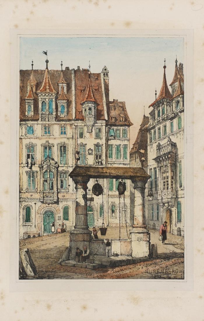 Deutschland. - Andernach / Ancien Palais, Bamberg / Hotel de Ville, Brunswick / Dresden / Zwinger Palace, Dresden / Dome Francfort / Castle at Heidelberg / Roman Pillar, Igel / Mayence / Nuremberg / Ratisbonne (3) / Rentz, on the Rhine / Rathaus Ulm / Wurzburg.