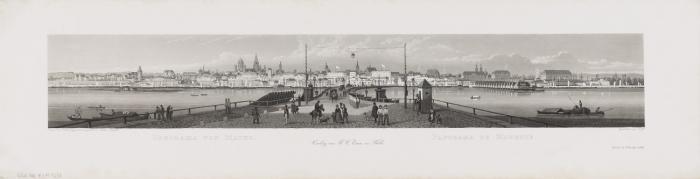 Mittelrhein. - Panoramen. 10 Blatt Aquatintaradierungen von Ruff nach Anton Ditzler und Lang nach Bamberger, bei F. C. Eisen, Köln und C. Jügel, Frankfurt um 1845.