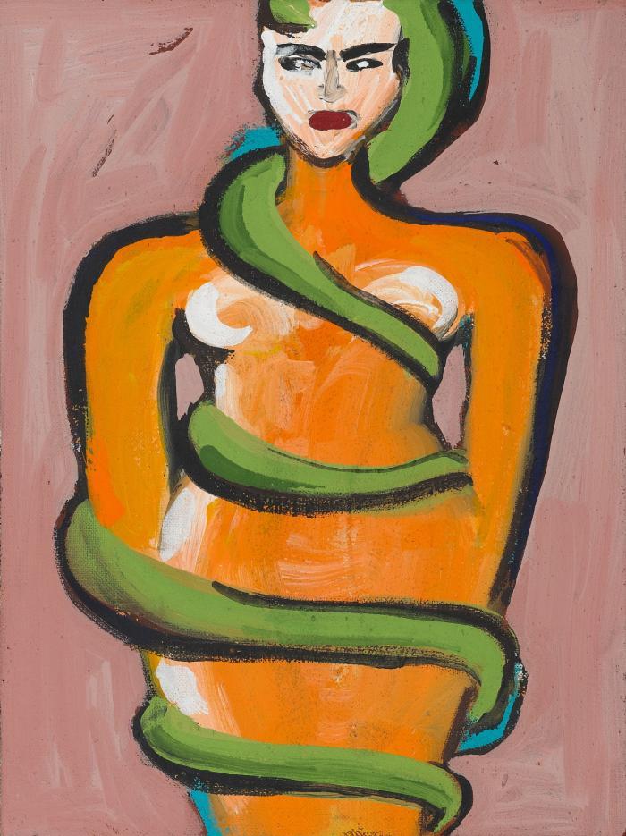 OHNE TITEL (SCHLAGENFRAU)