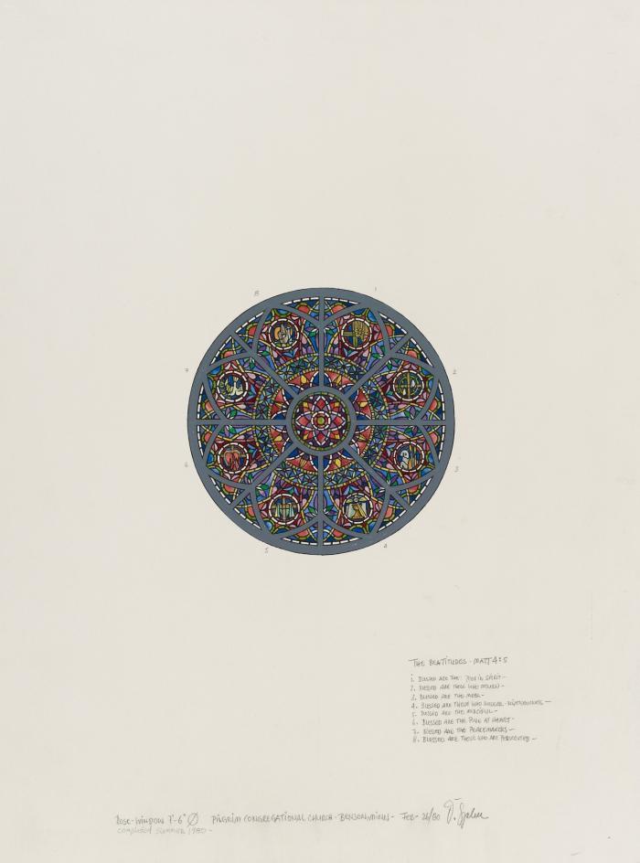 THE BEATITUDES ROSE-WINDOW (PILGRIM CONGREGATIONAL CHURCH, BENSON, MINNESOTA)