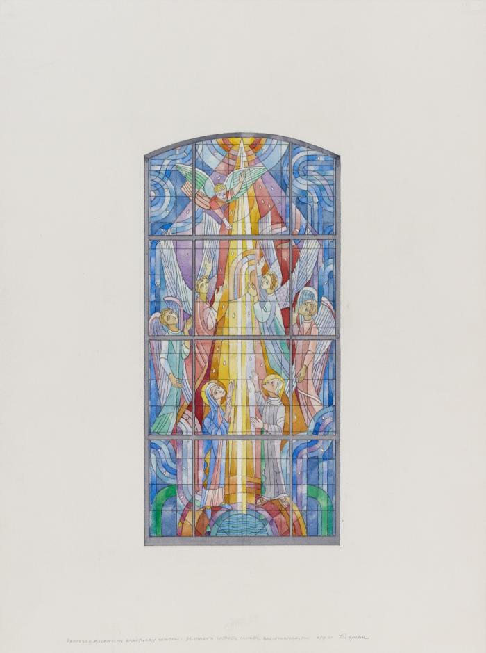 PROPOSED ASCENSION SANCTUARY WINDOW (ST. MARY'S CATHOLIC CHURCH, BRECKENRIDGE MINNESOTA)