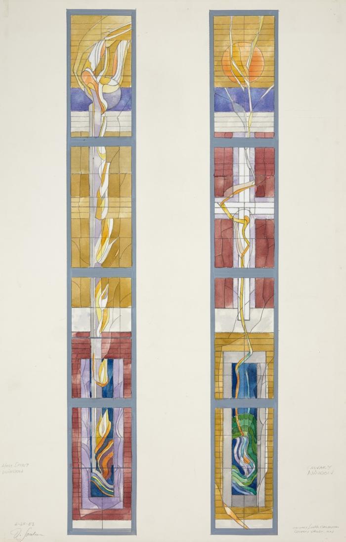 HOLY SPIRIT WINDOW / CALVARY WINDOW, CALVARY LUTHERAN CHURCH (GOLDEN VALLEY, MINNESOTA)