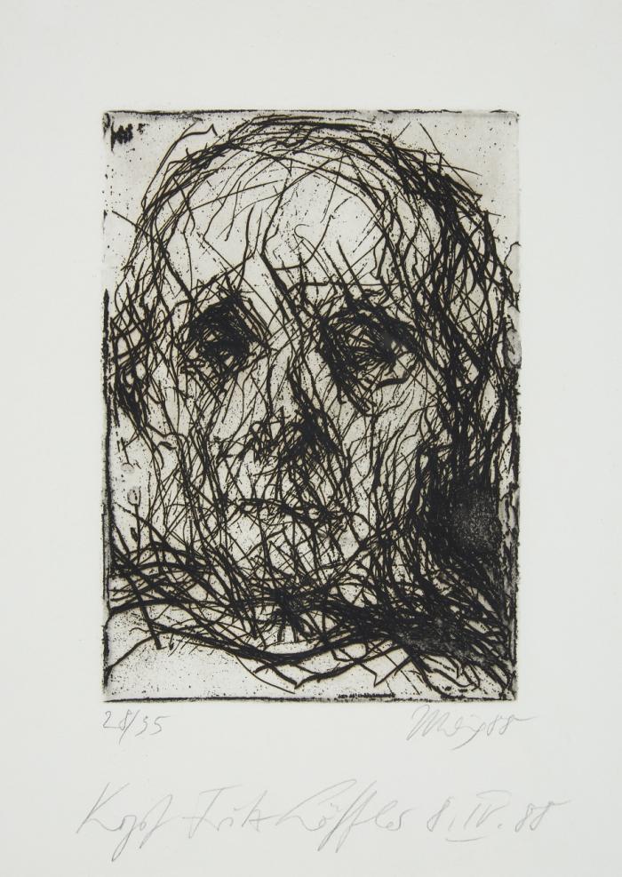 KOPF FRITZ LÖFFLER 8.IV.88 1988 / LA LIGNE 1993 / OHNE TITEL 1993