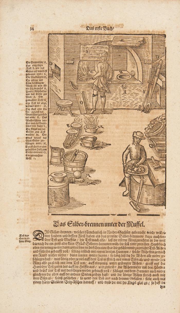 Aula subterranea domina dominantium subdita subditorum. Das ist: Unterirdische Hoffhaltung ... oder gründliche Beschreibung der jenigen Sachen, so in der tieffe Erden wachsen, als aller Ertzen der königlichen und gemeinen Metallen .... Mineralien ... nebst Erklärung einiger fürnehmer nützlichen Schmeltzwercke ... auffs neue ... vermehret. Zum viertenmahl gedruckt. 2 Tle. in 1 Bd.