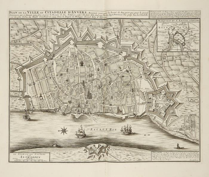 Oorlogskundige beschryving van de veldslagen, en belegeringen, der drie doorluchtige en wydvermaarde krygsoversten, ... den Prins Eugenius van Savoye, den Prins en Hertog van Marlborough, en den Prins van Oranje- en Nassau-Vriesland. Bd. II (von 2 und Nachtragsband).