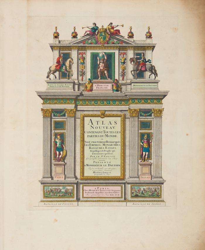 Atlas nouveau, contenant toutes les parties du monde ... Par le Sr Sanson, geographe ordinaire du Roy. Presenté a Monseigneur le Dauphin ... Hubert Iaillot. T. II (v. 2).