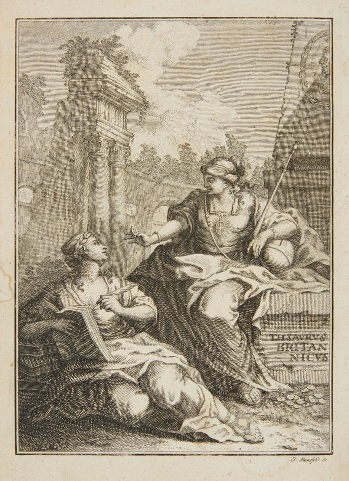 Thesauri Britannici, pars prima, seu museum numarium, complexum numos graecos, et latinos omnis metalli, et formae necdum editos,...Teil 1 (von 2).