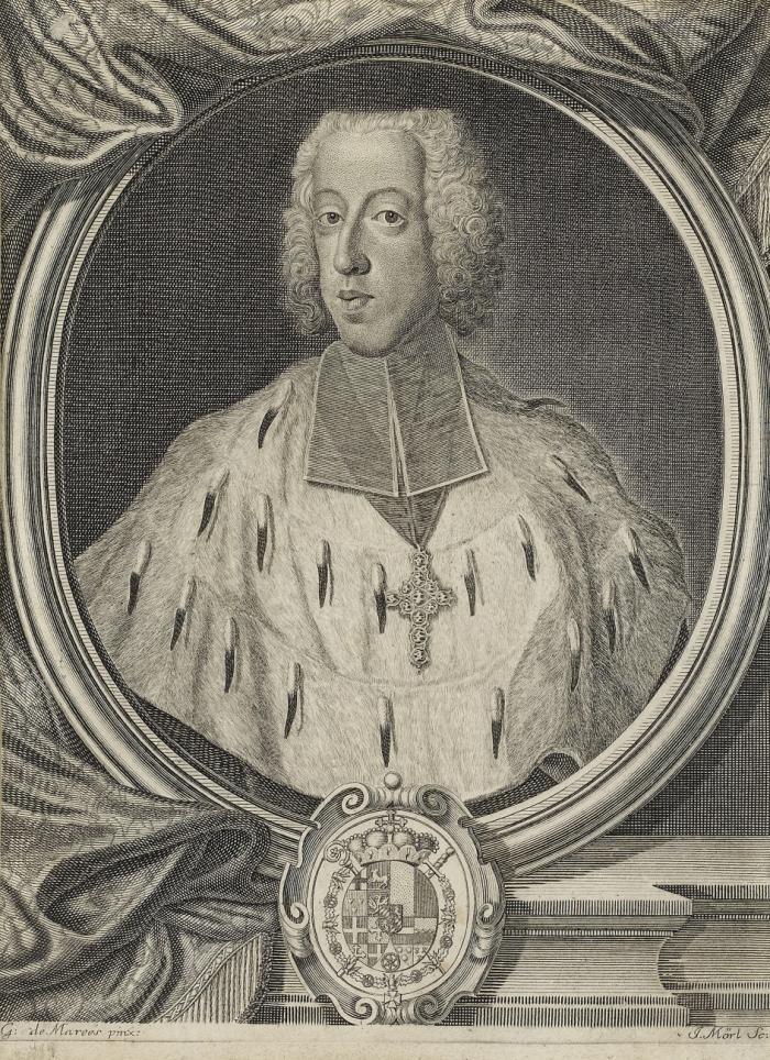 CLEMENS AUGUST VON BAYERN, Erzbischof und Kurfürst von Köln
Brüssel 1700 - 1761 Schloss Philippsburg/Koblenz-Ehrenbreitstein