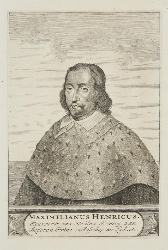 MAXIMILLIAN HEINRICH VON BAYERN, Erzbischof und Kurfürst von Köln
München 1621 - 1688 Bonn

Sammlung von 8 Blatt Kupferstichen. Plattengröße von 15,5 x 10,5 bis 25 x 17 cm.