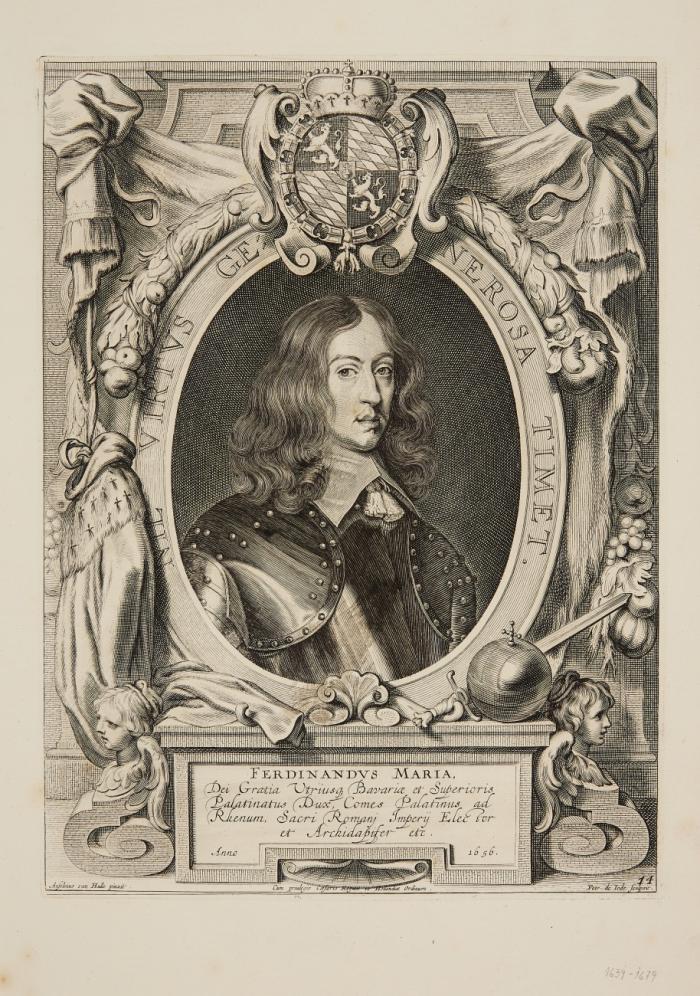 FERDINAND MARIA, Kurfürst vom Bayern, Großvater von Clemens August
München 1636 - 1679 Schleißheim