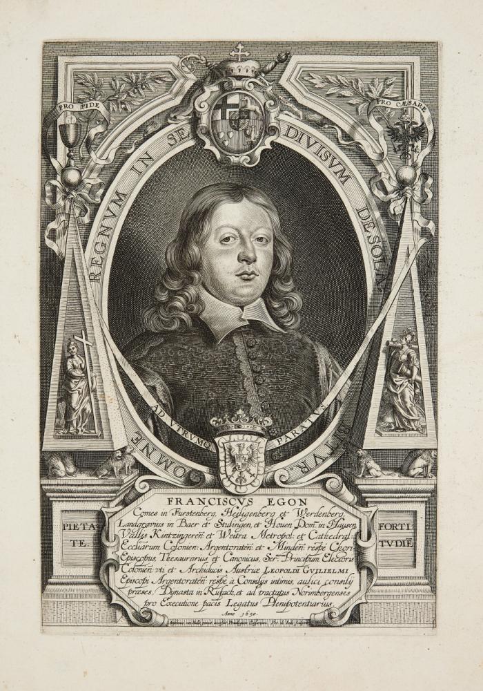 FRANZ EGON VON FÜRSTENBERG-HEILIGENBERG, Bischof von Straßburg und Abt des Klosters Murbach
Heiligenberg 1626 - 1682 Köln