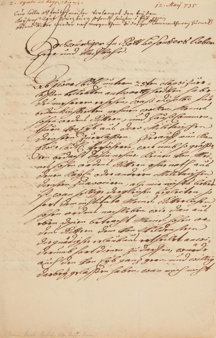 Brief m. U. und e. Empfehlungsformel;