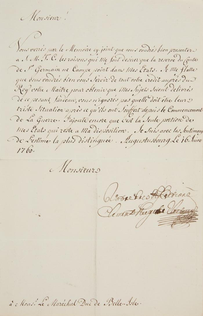 Brief mit e. Grußformel und U.