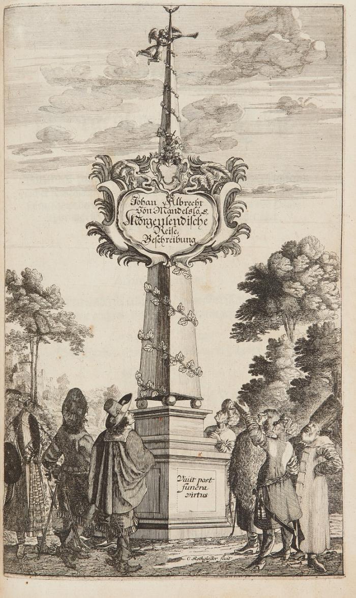 Vermehrte Newe Beschreibung der Muscowitischen und Persischen Reyse  ... Welche zum andern mahl heraus gibt ...+ Anhang: Mandelslo: Morgenländische Reysebeschreibung ... 1658.