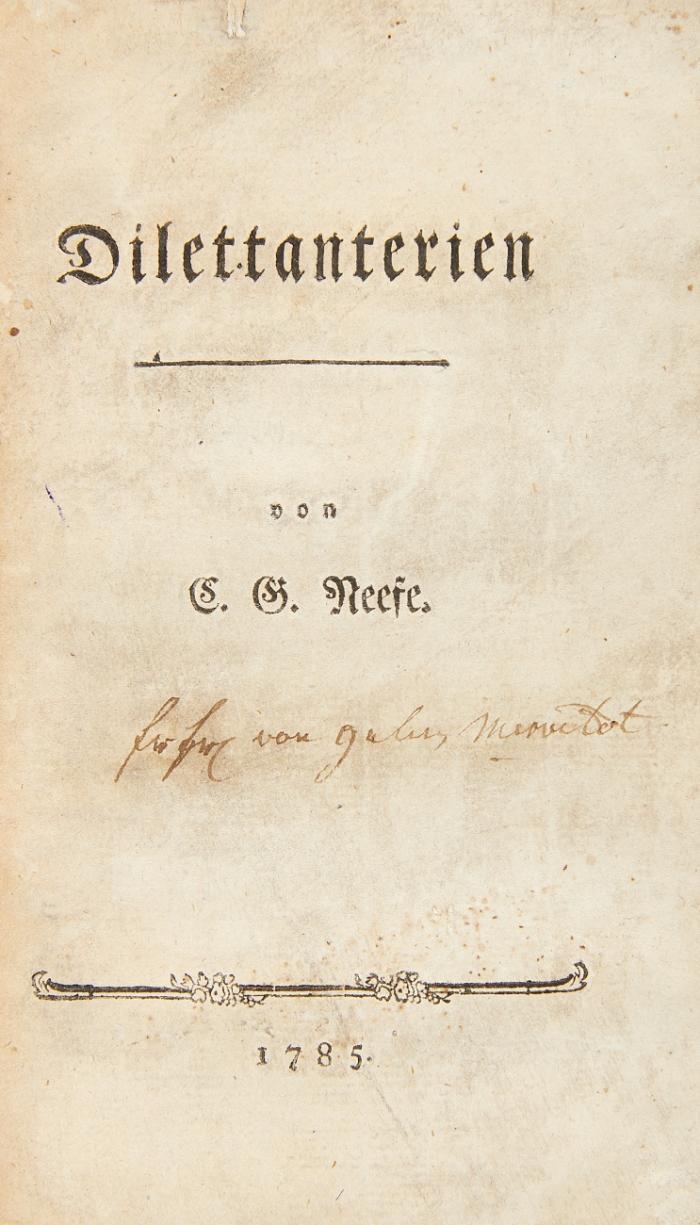 Dilettanterien.