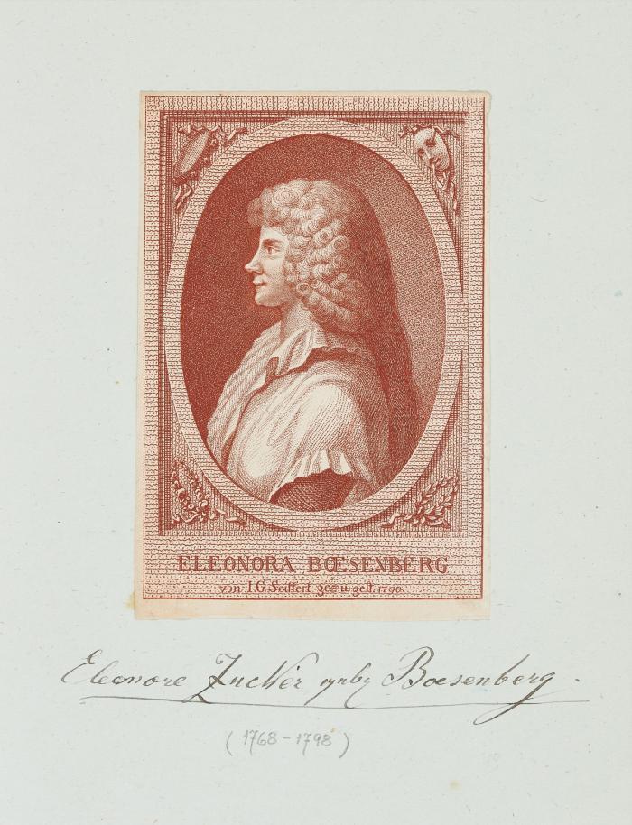 GUSTAV FRIEDRICH WILHELM GROSSMANN und seine Theatergesellschaft 
Berlin 1746 - 1796 Hannover

Sammlung von 13 Porträts aus dem Umkreis der 'Ära Grossmann' am Bonner Hoftheater ab 1778, davon 10 Blatt in Kupferstich bzw. Radierung, 1 Lithographie, 1 Holzstich und 1 Schabkunstblatt. Platten- bzw. Darstellungsgröße zwischen 7,5 x 6 bis 22,5 x 14 cm.
