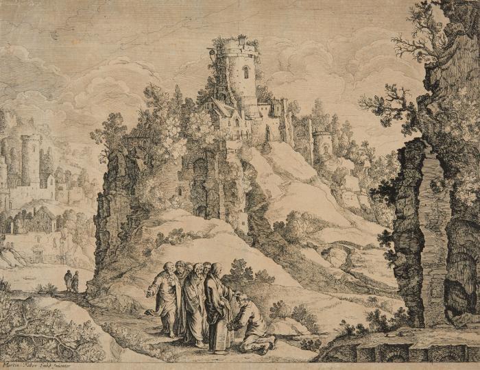 Landschaft mit Christus und dem römischen Hauptmann.