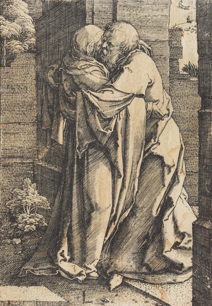 Joachim und Anna unter der goldenen Pforte.