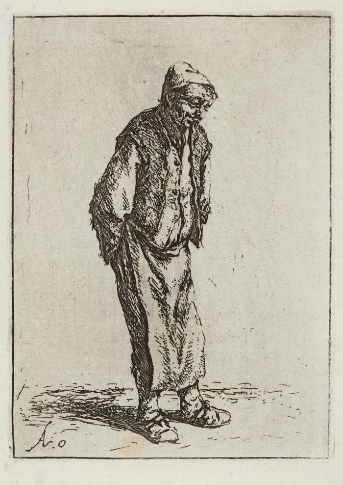 Bauer mit den Händen auf dem Rücken. (1640 ?).