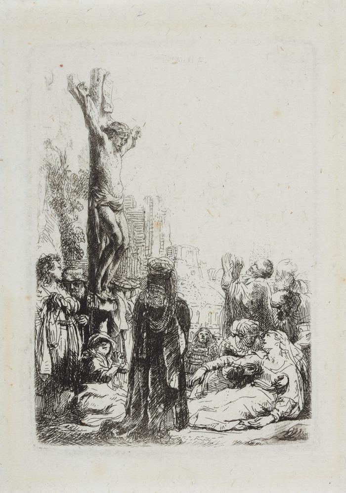Christus am Kreuze, kleine Platte.