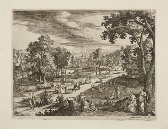 Landschaft mit Raub der Europa.