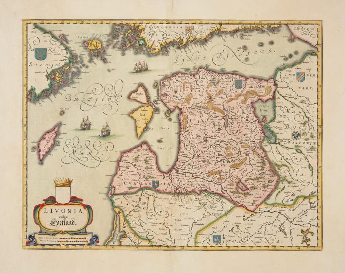 Baltikum. - Livonia, vulgo Lyefland. Estland, Lettland, mit Teilen von Litauen, Livland, Kurland, Schweden und Finnland.